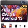 GOODTEL 2025 Android 13 Octa Core da 11 pollici con 16 GB di RAM + 256 di GB ROM (1TB TF) |5G + 2,4G WiFi|8600 mAh|13MP + 5MP, Display 2K 2000 * 1200, Bluetooth 5.0,GPS - Grigio