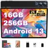 GOODTEL Android 13 Octa Core da 11 pollici con 16 GB di RAM + 256 di GB ROM (1TB TF) |5G + 2,4G WiFi|8600 mAh|13MP + 5MP, Display 2K 2000 * 1200, Bluetooth 5.0(Nero)