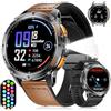 ESFOE Orologio Smartwatch Uomo GPS con 5ATM Impermeabile Smart Watch Militare Nuoto, Bussola/Barometro Pressione/Altimetro, 1,43'' HD AMOLED Fitness Watch con Frequenza Cardiaca/SpO2 per Android iOS