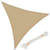 WOLTU Vela ombreggiante 4x4x4m in HDPE 180 g/m² Traspirante Tenda a Vela Parasole Triangolare Protezione Solare Respirante Anti UV Giardino Esterni Sabbia