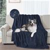 DUJUIKE Coperta Da Letto Impermeabile, Coperta Per Cani In Flanella Impermeabile, Adatta Per La Protezione Di Letti, Divani E Mobili, Morbida Coperta Multifunzionale Double Face (76x102 cm, Blu Navy)