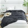 CozyLux Piumino Estivo Matrimoniale, Piumone Leggero 220x240 cm, Trapunta Primaverile 240x220cm in Microfibra Sintetica 150GSM, Piumino Letto Matrimoniale, Morbida e Traspirante, Grigio