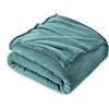 FARFALLAROSSA Coperta Plaid Pile, Coperta Divano 130 x 160 cm Flanella, Coperta Letto Singolo Calore Morbida - Verde Acqua