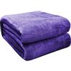 FARFALLAROSSA Plaid in Pile Tinta Unita, Coperta in Microfibra, Morbida, Multifunzionale per Divano, Letto, Spostamenti, Viaggi, Adulti, Bambini, Animali, Viola 70 x 100 cm