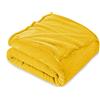 FARFALLAROSSA Coperta Plaid Pile, Coperta Divano Piccolo 130 x 160 cm Flanella, Coperta Letto Singolo Calore Morbida - Giallo