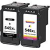 Toner Kingdom Rigenerato PG-545XL CL-546XL Multipack Ricambio per Cartucce Canon 545 546 XL per Canon Pixma TS3150 TR4550 TR4650 TS3450 TS3350 MG2550S MX495 MG3050 MG3051 MG2950 (1 Nero, 1 Tricromia)