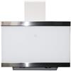 Respekta Cappa aspirante senza testa inclinata 90 cm. Schermo in vetro con telaio in acciaio inox nero. Funzione di scarico e ricircolo CH88060WA+. A+ 46-61 dB