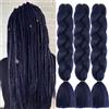 jooceebaby Blu intenso Extension Per Treccine Africane 24 Kanekalon Treccia Capelli Ombre Jumbo Extension Capelli Fibra Sintetica Treccia Di Scatola Crochet Twist Intrecciare