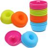 To encounter Confezione da 24 teglie in silicone per ciambelle antiaderenti, riutilizzabili, stampi per muffin e cupcake, 70,9 g