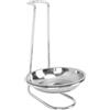 Supporto Per Cucchiaio In Acciaio Inox, Verticale A Manico Lungo, Con Piattello Raccogocce, Per Mestoli E Utensili Da Cucina, Argento, 18,3x10,9x10,9 Cm