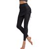 Generic Pantalones para Mujer Public Swim Travel Leather Summer Cloth Slim Fit Body Jeans Calcio con Tasche Comodo Jogger, Nero , L