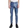 VIVICOLOR Pantaloni da Uomo in Pelle Blu Pantaloni Elasticizzati Arancioni in Ecopelle Pantaloni da Discoteca Lucidi Metallizzati