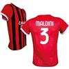 ACM 1899 AC Milan Maglia Maldini 3 Replica Ufficiale 2024/25, Rossonera a Strisce (IT, età, 6 Anni, Rosso)