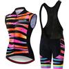 Mydawan Completo Ciclismo Donna Abbigliamento Bici MTB Estivo Maglia Ciclista,Maglietta Bicicletta Senza Maniche Gilet e Salopette Pantaloncini con 9D Gel Imbottiti,Tuta da Ciclo Asciugatura Rapida|1,XL