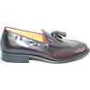 Malu Shoes Scarpe Uomo Mocassino Eleganti Bordeaux Bon Bon Nappe Abrasivato Vera Pelle Lucida Fondo Vero Cuoio Made in Italy Classi (42 EU)