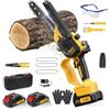 VIWKO Mini Motosega a Batteria 6 Pollici, 1000W Blushless Mini Motosega Elettrica, Sega a Batteria per Potatura con 4000mAh Batterie, il Taglio Del Legno e Giardini, Elettrosega Compatibile con Makita 18V
