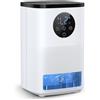 Lofrritp Deumidificatore Casa Portatile 1.6L, Deumidificatore per Asciugare i Vestiti 2 Modalità Sbrinamento Automatico e Timer 24 Ore Luci a 7 Colori Silenzioso per Camera da Letto Bagno Seminterrati Camper