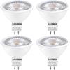SANSUN Lampadine LED MR16 da 5 W, ricambio alogene da 12 V 50 W, attacco GU5.3 a due pin, luce bianca diurna 4000 K, non dimmerabili, confezione da 4
