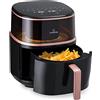 Klarstein Friggitrice ad Aria, Air Fryer 1500W, Friggitrice ad Aria Calda, Forno ad Aria, Friggitrice Elettrica 16 Programmi, Timer, Selezione della Temperatura, Controlli Touch, Friggitrice Aria 7.5L