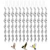 LightBeacon 12 Pezzi Repellente per Uccelli Riflettente, Riflettente Spirale 30cm, Uccello Rodriflettente Spirale, Repellenti per Uccelli a Spirale Riflettenti, per Balcone Finestra Giardino, Argento
