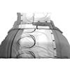 Le linge de Jules Copripiumino 240 x 260 cm + 2 federe in Puro Cotone 57 Fili, Colore: Grigio