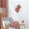 Wallity Hanah Home Elegante accessorio decorativo da parete in metallo, 38 x 68 cm, durevole 1,20 mm, in metallo e legno da 3 mm, perfetto per la decorazione moderna della casa e per la parete unica