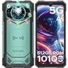 DOOGEE S200 X Rugged Smartphone 5G, 32GB+512GB, 1.32 Rear Display, 10100mAh, 6.72 FHD+ 120Hz Smartphone Rugged Android 14, MTK Dimensity 7050 Octa Core,100MP+20MP/WIFI6/NFC/BT5.2/GPS- Verde