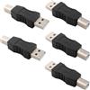 VISSQH 5 x connettore USB A, adattatore collegamento USB 2.0 tipo A Maschio a USB tipo B Maschio Convertitore stampante USB,connettore Convertitore USB A,per stampante,scanner e altro