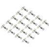 PATIKIL Girella a 3 Vie, Pz50 Girelle a T con Perline Luminose Lunghezza 18mm per Montature da Pesca al Siluro e Surfcasting, Nero