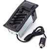 Eujgoov Pickup per Chitarra con Piezo 4 Bande EQ Preamplificatore Elettrico per Registrazione Live Performance e Prove