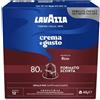 Caffe Assaggio Lavazza Crema e Gusto Ricco, Gusto Ricco, 80 Capsule in Alluminio Compatibili con Macchine Nespresso Originali, con Note di Cioccolato, Legno e Spezie, Arabica e Robusta, Intensità 12, Tostatura Scura
