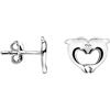 SOFIA MILANI - Orecchini da Donna in Argento 925 - Orecchino a Perno a Cuore di Delfino - E2028