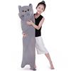 SNOWOLF Britannico Shorthair Gatto Cuscino Morbido Peluche Cuscino di Cotone Gattino Cuscino Cucciolo Cucciolo Carino Peluche Regalo Per Bambini Fidanzata (Blu Britannico, 120cm)