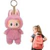 Moamemay Labubu Peluch Keychain, 17CM Labubu Peluche, Pupazzi Labubu, Figura di Scatola Cieca LaBubu, Labubu Plush Toy, Pupazzo Labubu, Adatto Regali per Ragazzi e Ragazze (1-Rosa)