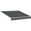 Outsunny Telo di Ricambio per Tenda Parasole Retrattile, Tessuto di Ricambio per Tenda a Braccio da 4x2.5 m in Poliestere, Anti UV 30+, per Balcone, Patio, Terrazzo, Esterno, Giardino, Grigio