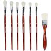 Himmlfel Himmfel pennelli per pittura acrilica, 7 pennello di pelo di capra premium per acrilico, acquerello, olio, Versatile pennelli in foglia d'oro per artigianato, dryrush, ceramica, foglia d'oro