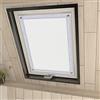 Eurohome Tenda oscurante al 100% senza fori, con ventose per finestre Velux, colore bianco, 60 x 120 cm, per MK08