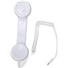 Annadue Ricevitore del Telefono Cellulare, Cornetta del Telefono retrò Vintage Ricevitore del Telefono Cellulare per Tutti gli Smartphone e Computer con Jack per Cuffie da 3,5 Mm (Bianco)