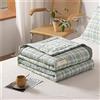 Chickwin Copriletto Trapuntato Estivo, Stampa Plaid Copriletti Trapuntati Copriletti Traspirante Microfibra Morbido Confortevole per Letto Singolo Matrimoniale King (110x150cm,Verde)