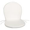 GHIOCUSCINI | Set di 2 Cuscini da Esterno per Sedia Ronda, Colore Bianco in Tessuto Acrilico Dralon, Sfoderabile, 96 x 46 cm, Alto 4 cm, Made in Italy