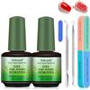 Sularpek 2 Pezzi Rimovitore Smalto Semipermanente Veloce 15 ml, Solvente Gel Polish con Spingi Cuticole e Lima per Unghie, Kit Professionale per Rimozione Effetto Semi-Permanente Rapido e Sicuro.
