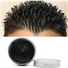 HTRUIYATY Cera per Capelli unisex temporanea naturale cera capelli opaca monouso Lavabile adatta per l'Epifania Carnevale Cosplay-nero