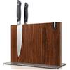 Cassary Ceppo coltelli da cucina magnetico XL con affilacoltelli integrato. Porta coltelli magnetico da cucina in legno massiccio. Ceppo coltelli da cucina professionali robusto ed elegante. (Acacia)