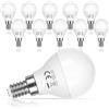 UYHGO Lampadine LED E14, 5W (equivalenti a 40W), Lampadina LED Attacco Piccolo G45/P45, 3000K Luce Calda, 450 Lumen, Risparmio Energetico Bianco Caldo, Non Dimmerabile 10 Pezzi