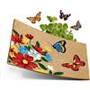 ElbFuchs® Paillasson en Coco 60x40 cm | Papillons | Extra Durable et Antidérapant | Paillasson pour Extérieur et Intérieur | Paillasson pour Porte de Maison