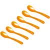 Marzoon Heim Söhne Set di 6 cucchiai in vetro acrilico, circa 12,2 cm, incantevoli cucchiai per uova in effetto madreperla per momenti indimenticabili durante la colazione, il dessert e altro ancora
