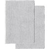 Decomira Tappeto Bagno Antiscivolo in Ciniglia | Tappetino bagno super assorbente, lavabile in lavatrice | Per il bagno, la doccia, la vasca da bagno o come tappetino WC | Grigio - 50x80 cm (2 Pz)