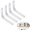 FANWINKJ 4 pezzi per scaffali, angoli per scaffali, mensole in metallo, staffa da parete ad angolo per carichi pesanti, 125 x 150 mm, a forma di L, per montaggio a parete fai da te, scaffalatura, ufficio,