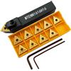 ASZLBYM Utensile da tornio 5/8 16mm MTENN1616H16 Barra di alesatura per tornio tornitura di portautensili, 10 pezzi TNMG160404-MA / TNMG331-MA indicizzabile Inserti di tornitura in metallo duro