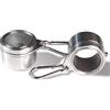 Anley - Set di anelli di montaggio per asta portabandiera in alluminio da 2,5 cm -Ideale per asta portabandiera di diametro 2,5 cm e bandiera con 2 occhielli (argento, confezione da 2)